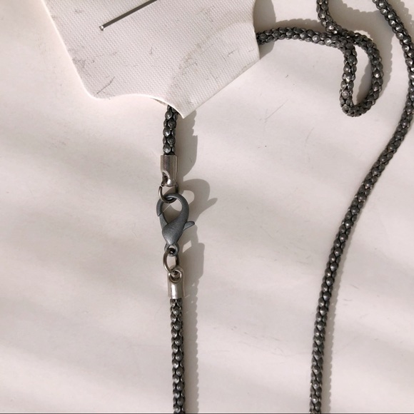 Long Chain Necklace with Metal & Crystal Shoe Pendant - Picture 10 of 13